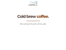 Tablet Screenshot of coldbrew-coffee.com